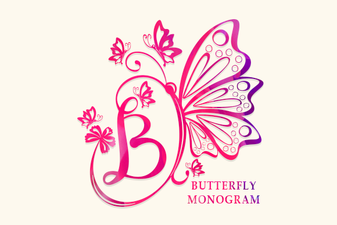 Butterfly Monogram Fonts for Elegant Design Projects