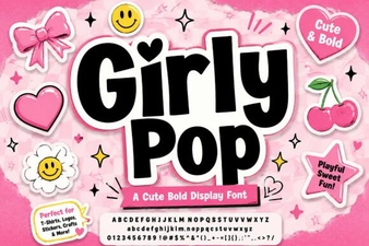 Girly Pop Fonts for Creative Projects
