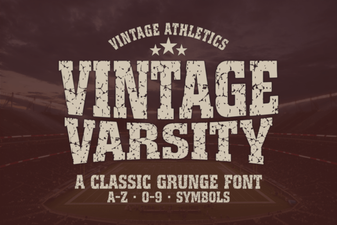 Harness Vintage Varsity Font Design