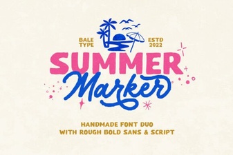Bright Summer Marker Fonts for Creative Projects
