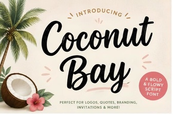 Coconut Bay Font for Coastal Designs & Projects